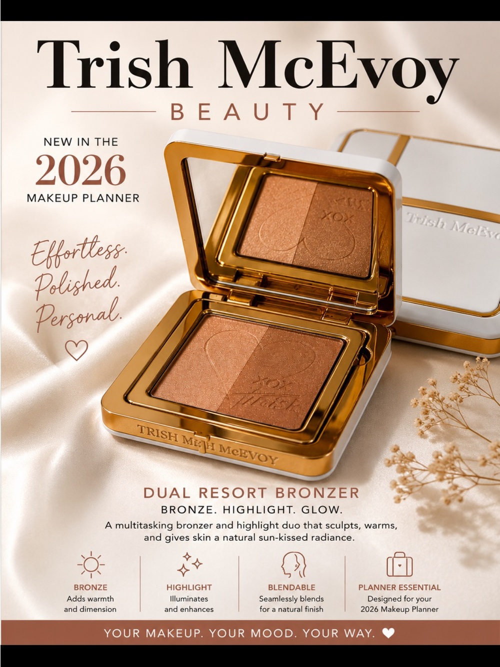 Trish McEvoy Dual Resort Bronzer - Gold & Bronze